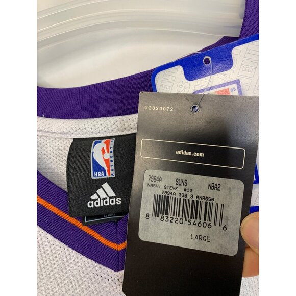 VTG NWT Adidas Phoenix Suns Steve Nash #13 NBA Jersey Large Release 2008 - Picture 3 of 6